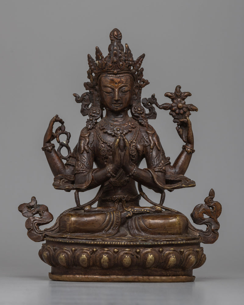 Antique Chenrezig Buddha Statue