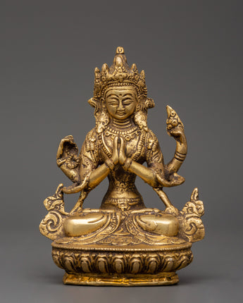 handcrafted-brass-chenresig-statue
