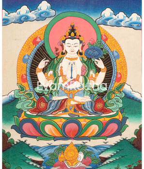 Avalokitesvara Chengrezig Thangka: