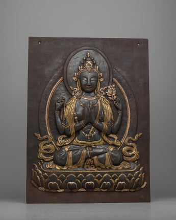 Chenrezig Bodhisattva Iron Wall Decor