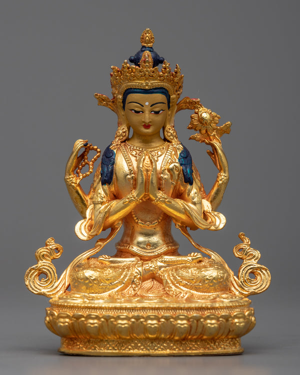 Bodhisattva Four -Armed Chenrezig Statue