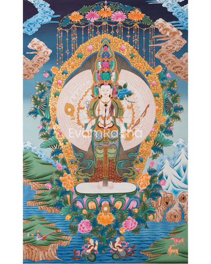 Big Size Lokeshvara Bodhisattva Thangka: