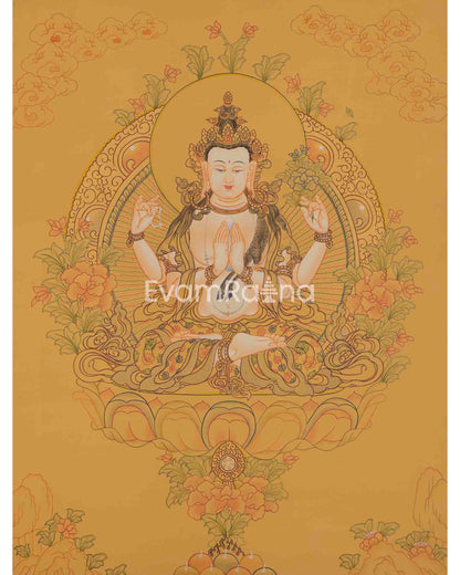 Avalokiteshvara Chengrezig Thangka