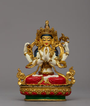 Beautifully handcrafted Chenrezig statue 