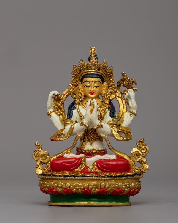 Beautifully handcrafted Chenrezig statue 