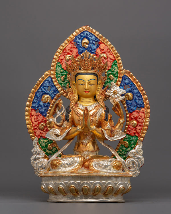 Handmade Chenrezig Meditation Statue