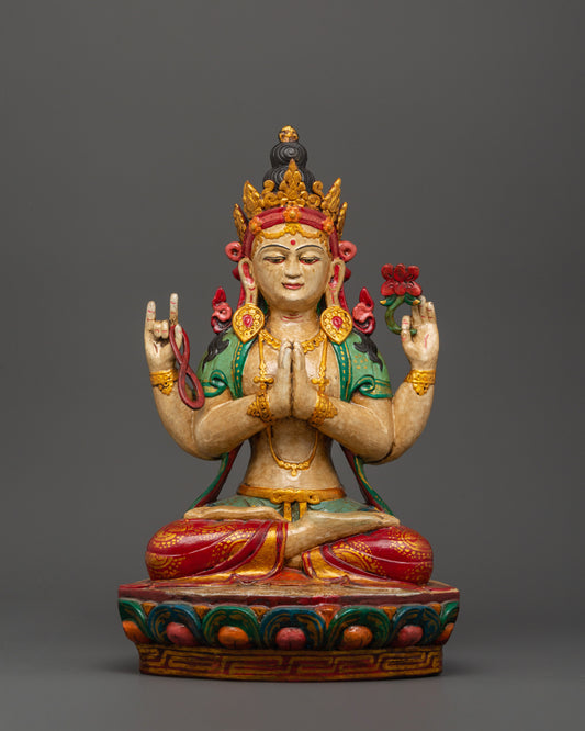 Handmade Tibetan Chenrezig Statue