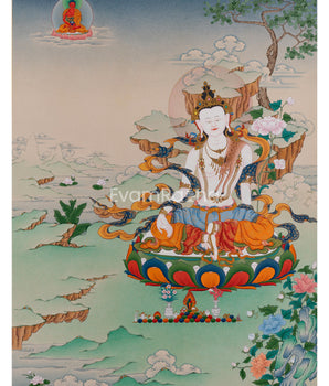 Chenresig with Buddha Amitabha Thangka