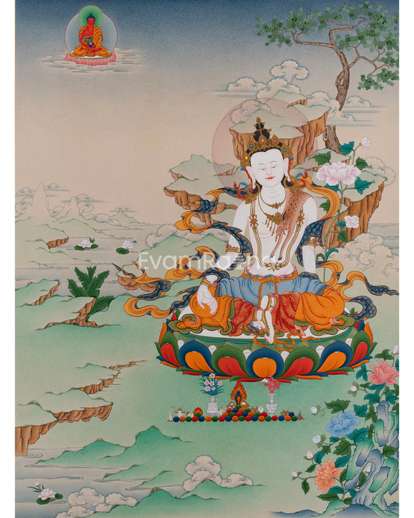 Chenresig with Buddha Amitabha Thangka