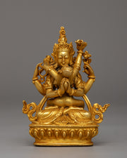 Chenrezig with Consort Statue