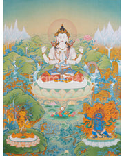 four-armed-chenresig-thangka-print
