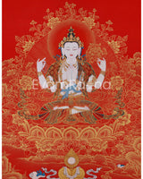 Golden Grace on Red