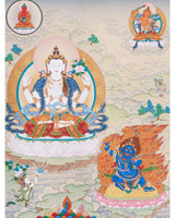 Three Bodhisattvas: Chenrezig, Manjushri, and Vajrapani 