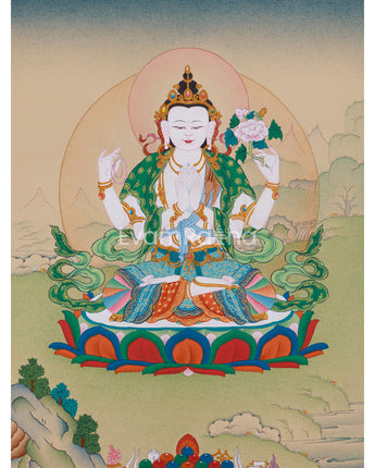Four Armed Chenrezig, Bodhisattva of Compassion