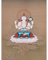 Hand-Painted Bodhisattva Chenrezig Buddha 