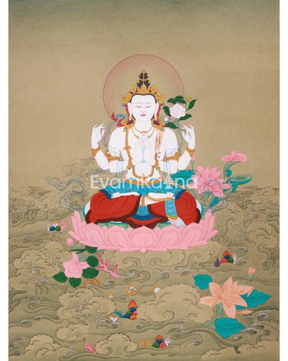 Avalokiteshvara Chenresig Thangka