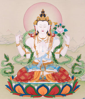 Buddha Avalokiteshvara Thangka Painting