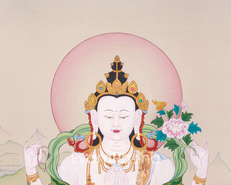 Buddha Avalokiteshvara Thangka Painting