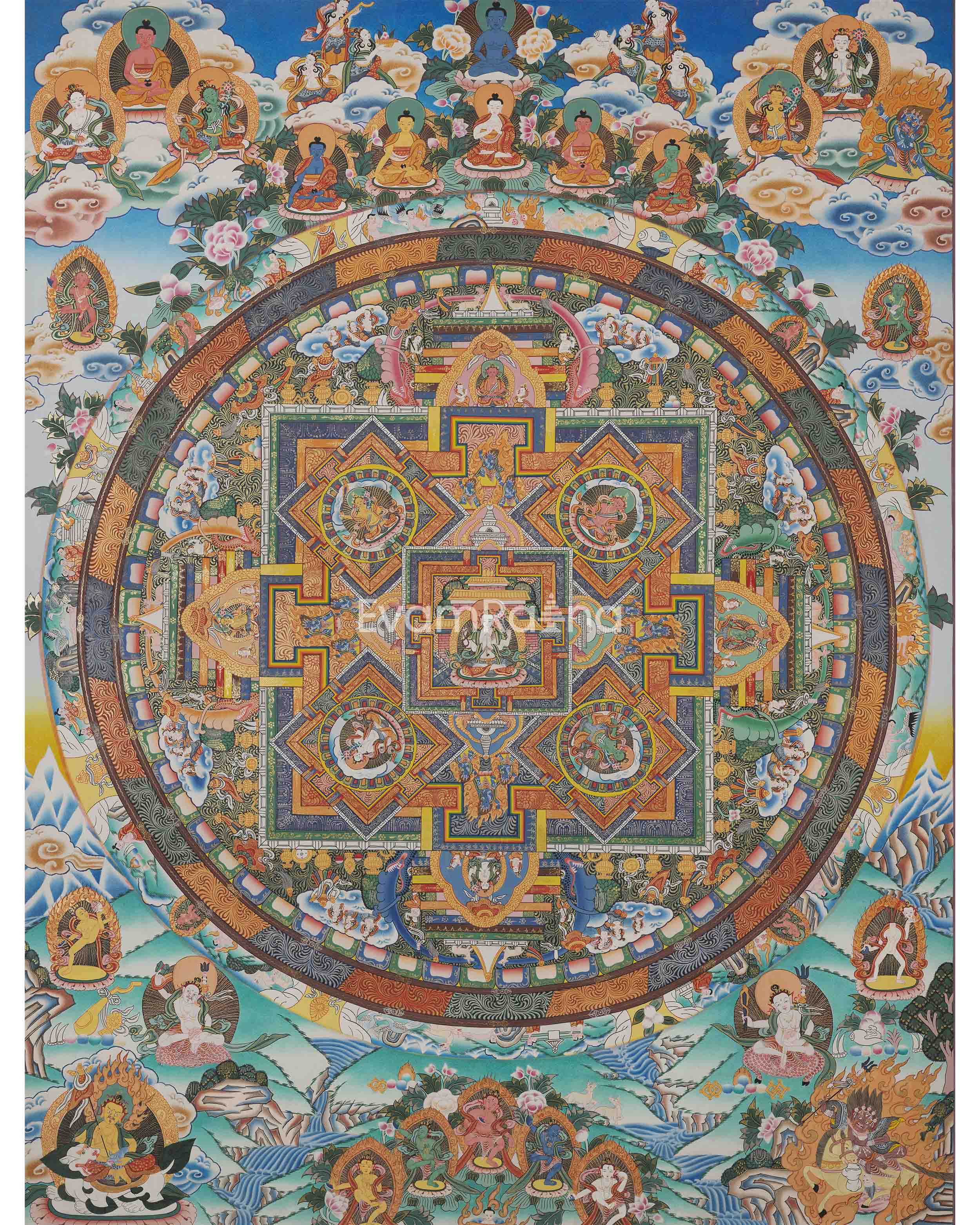 Chenrezig Mandala Thangka Print