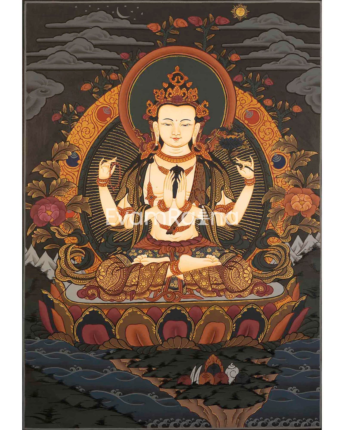 Avalokiteshvara Chengrezig Thangka