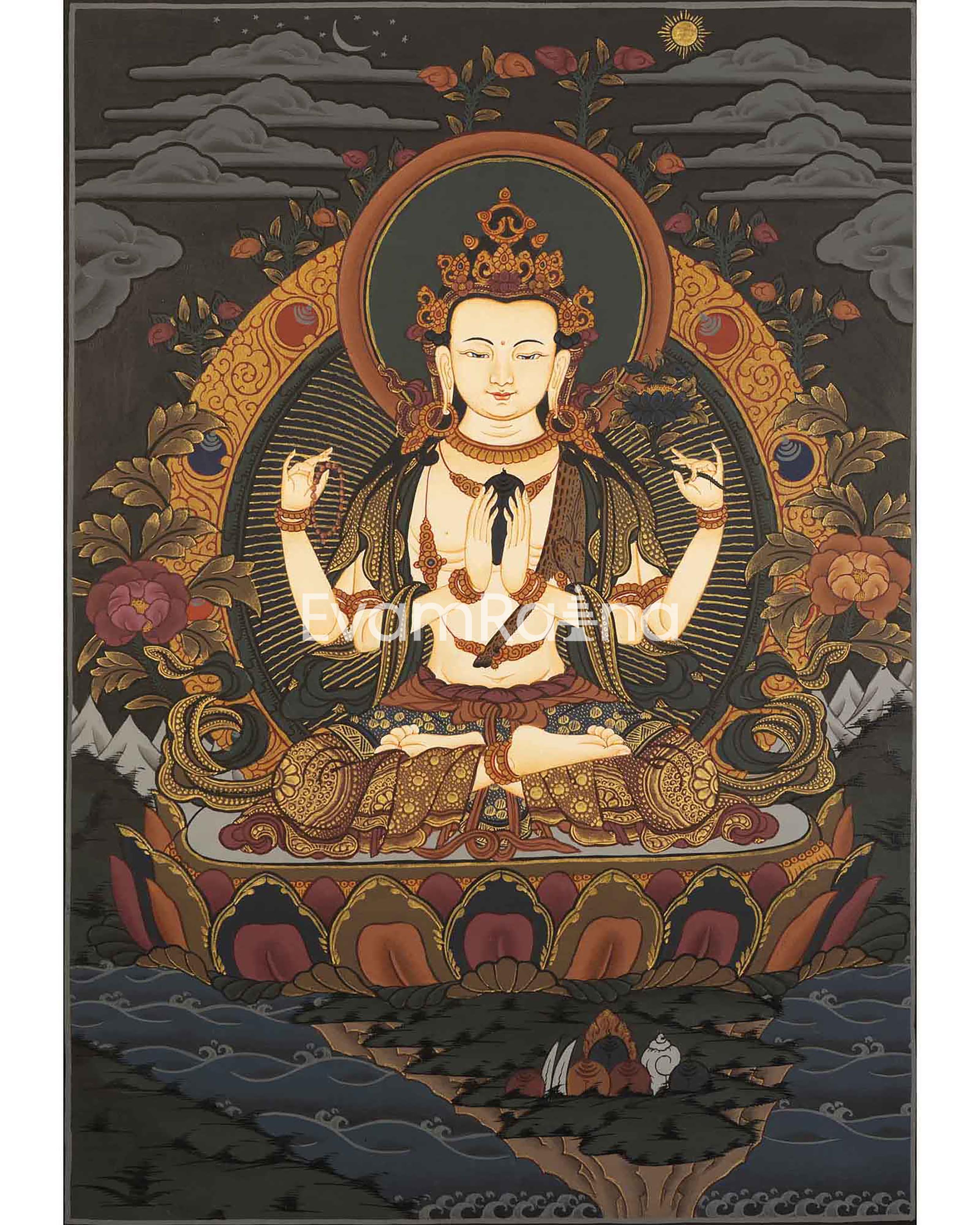 Avalokiteshvara Chengrezig Thangka
