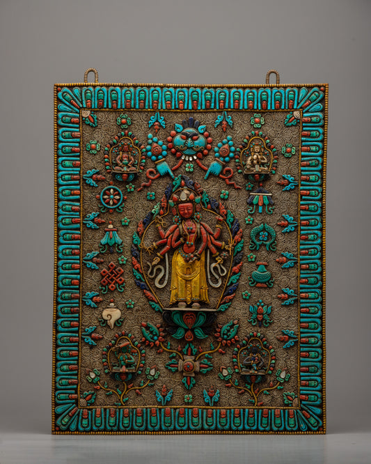 Chenrezig Copper Wall Hanging