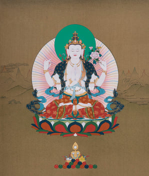 Four-Armed Avalokiteshvara, The Bodhisattva of Infinite Compassion
