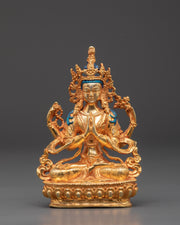 Four Armed Bodhisattva Chenrezig Statue | Tibetan Buddhist Deity of Compassion
