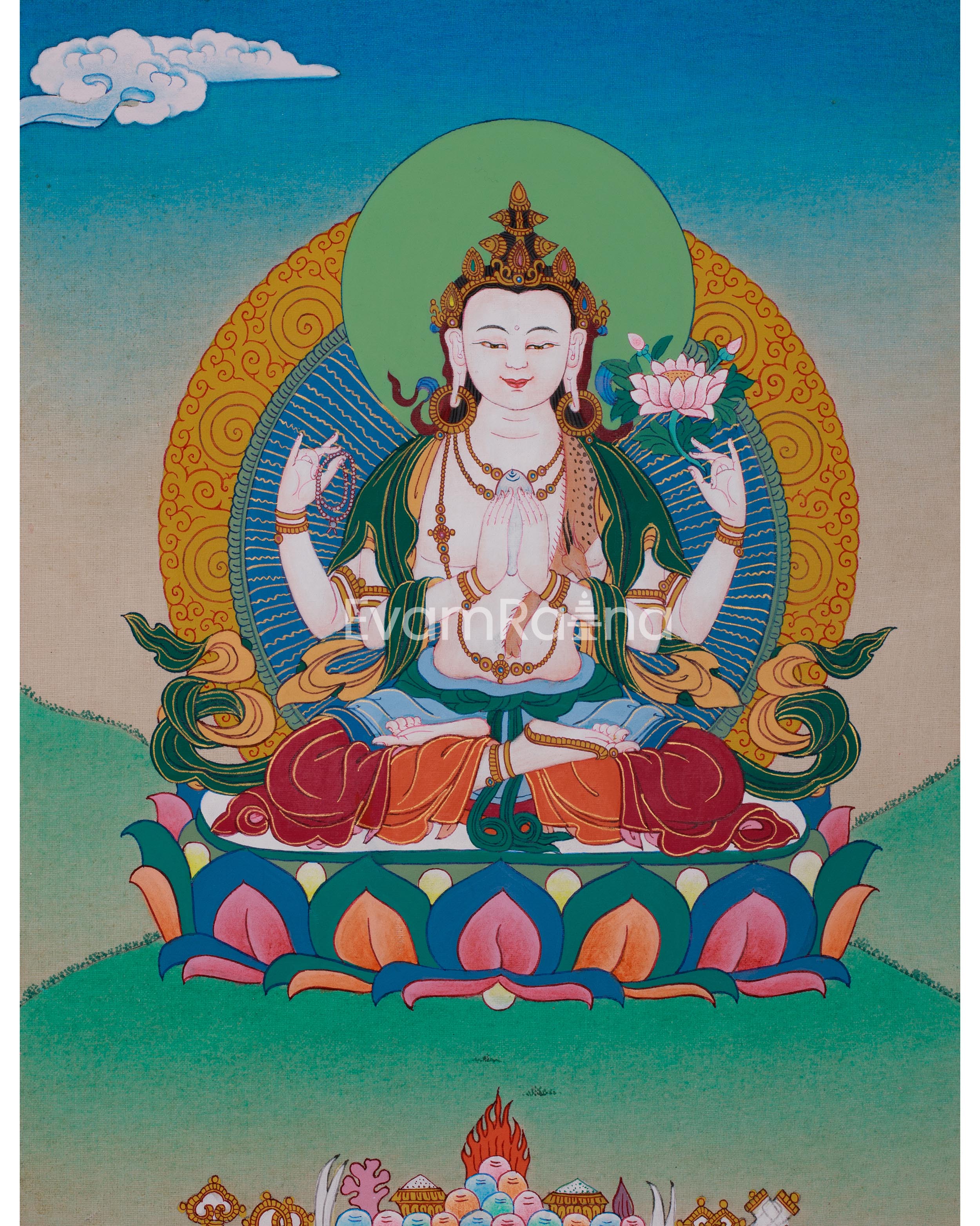 Chenrezig Compassion Bodhisattva | A Sacred Depiction of Infinite Mercy