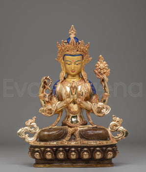 Tibetan Buddhist Chenrezig Statue