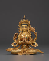 Tibetan Chenrezig Deity Statue