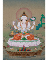 hand-painted-tibetan-chenrezig-thangka