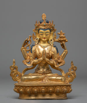 Handmade Tibetan Chenrezig Statue