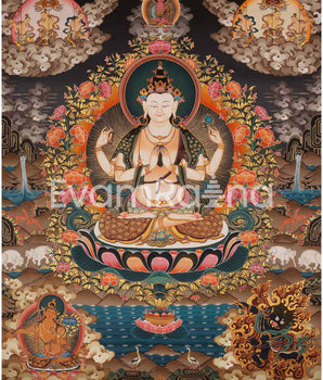 4 Armed Chenrezig Thangka
