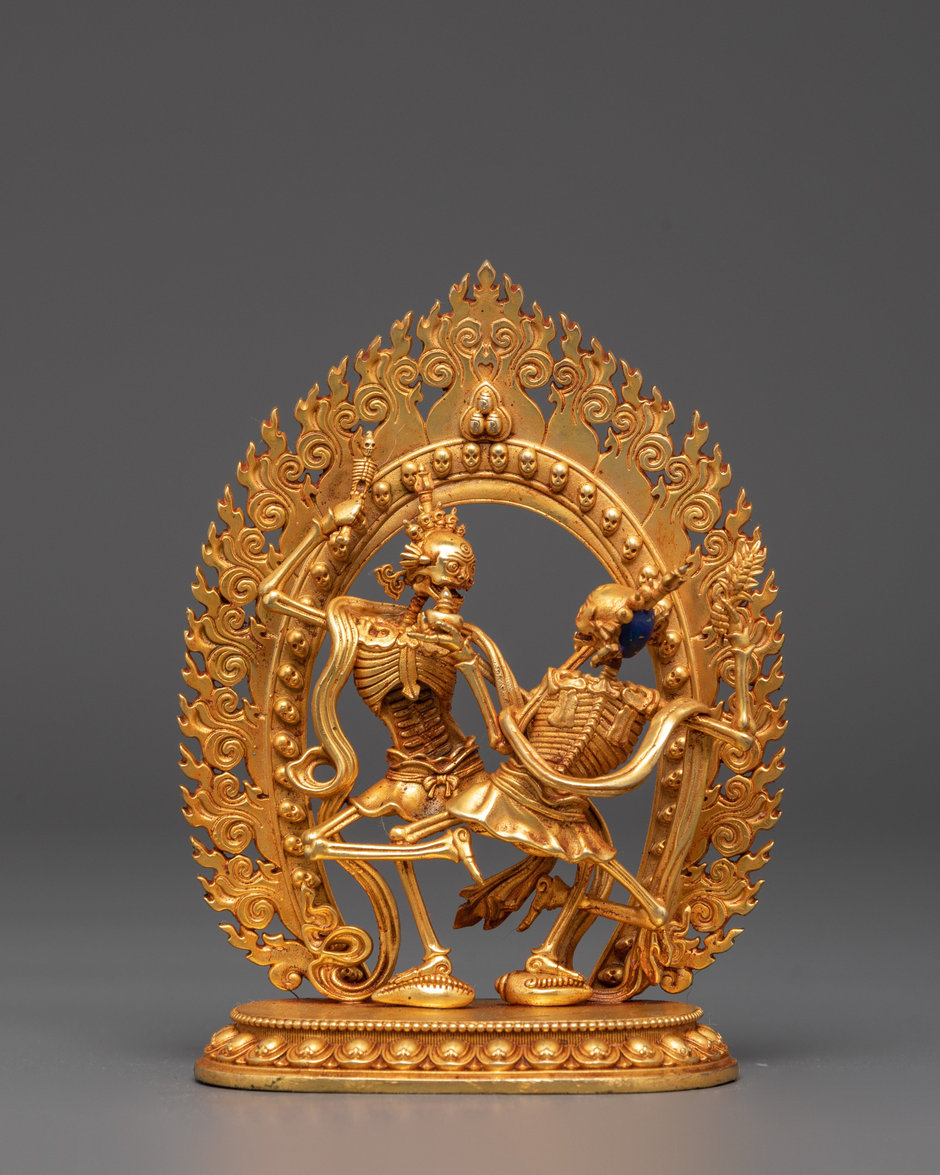 Divine Protector Chitipatti Sculpture | A Sacred Guardian in Tibetan Buddhism