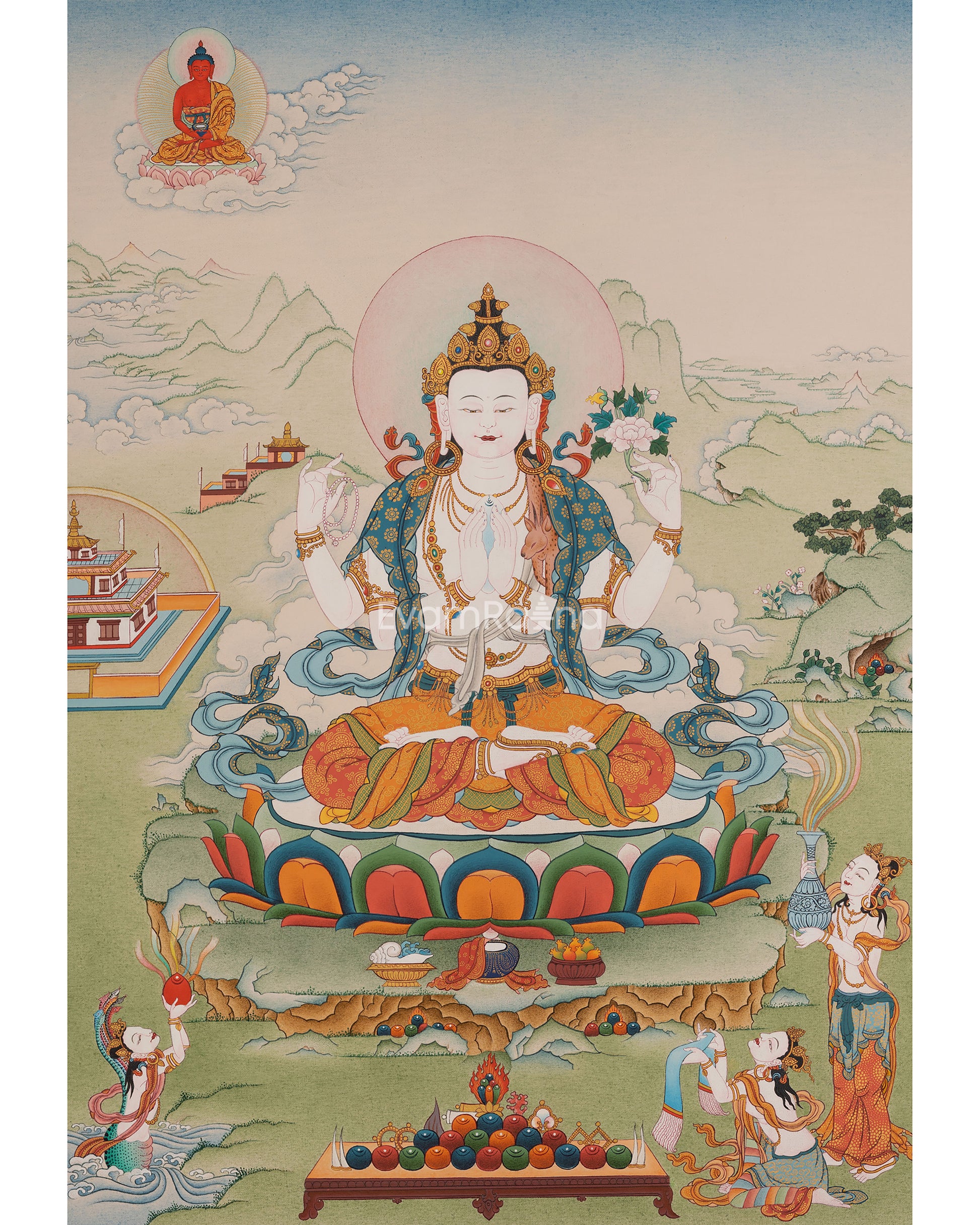 buddha-of-compassion-chenrezig-thangka