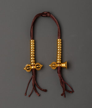 Tibetan Chupsel Ritual Cord with Vajra & Bell
