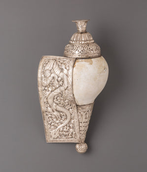 Sacred Tibetan Conch | Spiritual Tool for Meditation & Rituals