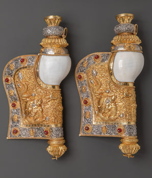 Gold and Silver Conch Shell | Copper Body with Silver & Gold Plating