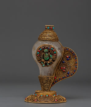Sacred Gold-Plated Copper Conch Shell