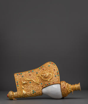 Traditional Conch Shell with Dragon Design