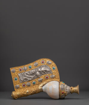Handcrafted Dragon Engraved Conch Shell