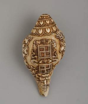 Sacred Hand-Carved  Conch Shell