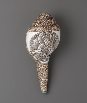 Tibetan Conch Shell for Rituals | Sacred Spiritual Tool for Meditation and Ceremony