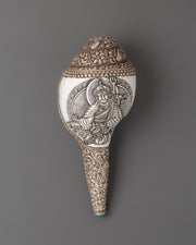 Tibetan Conch Shell for Rituals | Sacred Spiritual Tool for Meditation and Ceremony