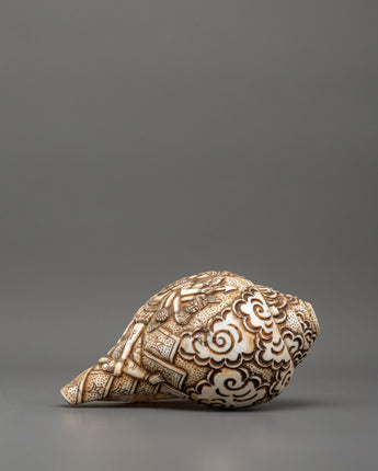 Kali Mata Carved Conch 