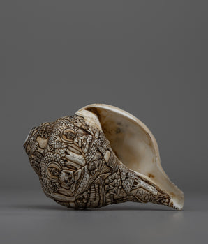 Divine Hand-Carved Conch Shell 
