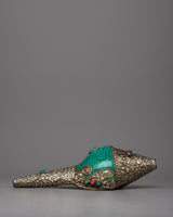 White Metal Conch Turquoise