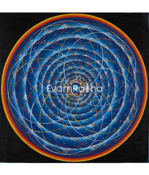 Hand-Painted Cosmic Mandala | Sacred Geometry Art