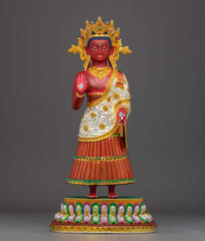 Shakyamuni Buddha with Crown Sculpture